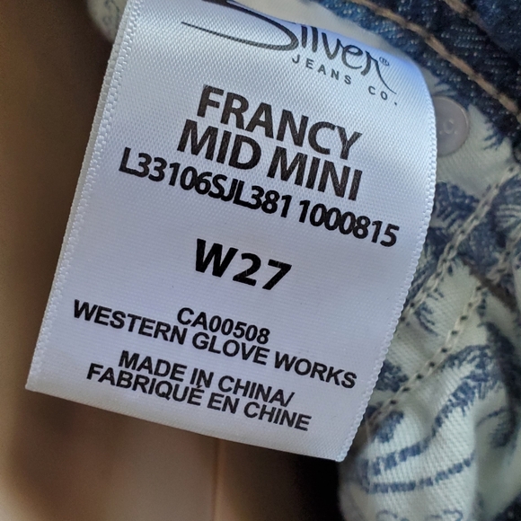 Western Mini Skirt Francy by Silver Jeans Co Lace Applique - Picture 10 of 11